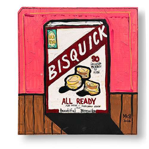 Mister 8 21x21 Bisquick Folk Art Painting WP6412